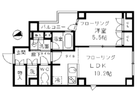 KINOKUNIYA Sugar Residence 502 間取り図