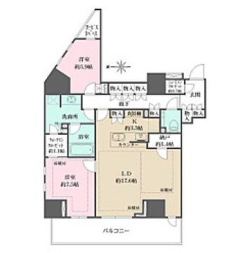 ザ・パークハウス三田タワー 15階 間取り図