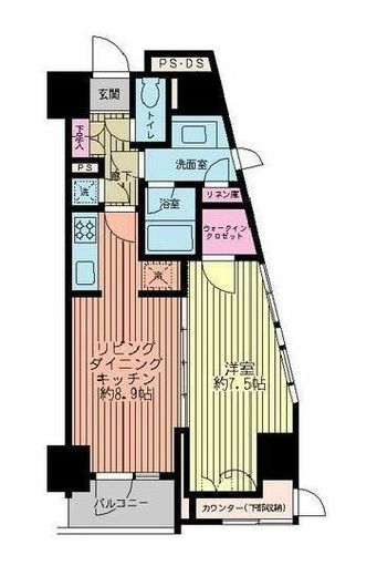 ヒューリックレジデンス駒込 7階 間取り図