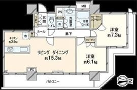 ウエルタワー深川 29階 間取り図