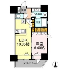 ホウエイコート秋葉原 201 間取り図