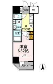 ホウエイコート秋葉原 203 間取り図