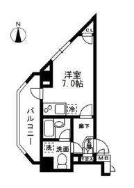 レジディア中落合 A401 間取り図