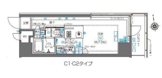 ZOOM東新宿 3階 間取り図