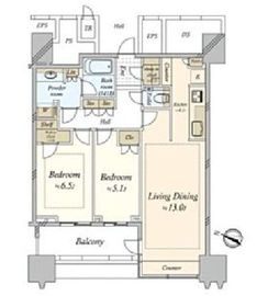 パークコート文京小石川ザ・タワー 37階 間取り図