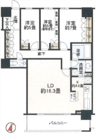 THE KOSUGI TOWER 21階 間取り図