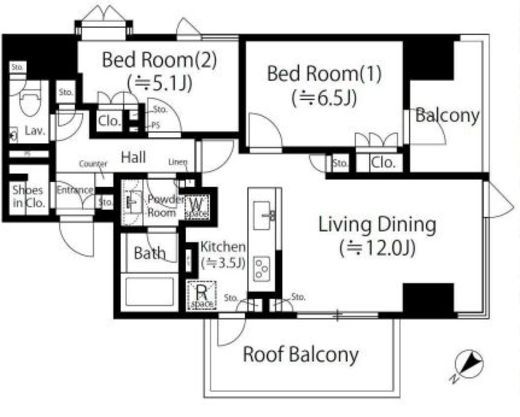 コノート茗荷谷 601 間取り図