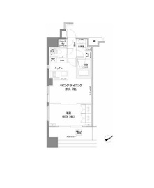 パークハビオ西新宿 406 間取り図