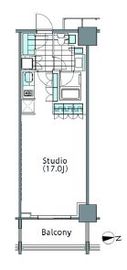 コンフォリア新宿イーストサイドタワー 1425 間取り図