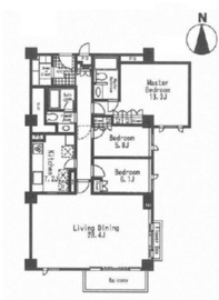 王子ホームズ青山 407 間取り図