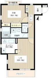 洗足第2マンション 306 間取り図