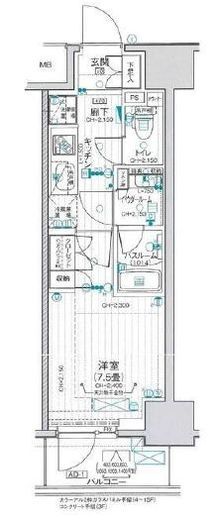 デュオステージ蒲田 13階 間取り図
