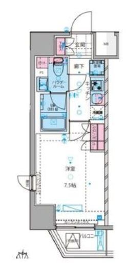 ジェノヴィア新宿早稲田グリーンヴェール 5階 間取り図