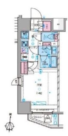 ジェノヴィア新宿早稲田グリーンヴェール 6階 間取り図