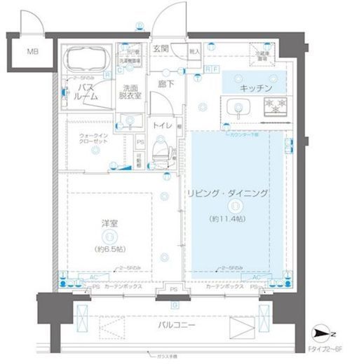 ZOOM錦糸町North 2階 間取り図