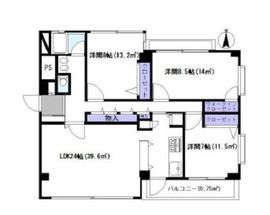 マンション芝白金 4階 間取り図