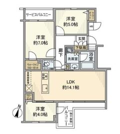 ロイヤルシーズン新宿柏木 5階 間取り図