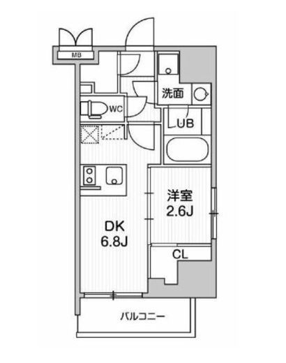 シーフォルム大井町2 2階 間取り図