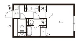 ハーモニーフラッツ神楽坂 102 間取り図