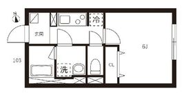 ハーモニーフラッツ神楽坂 103 間取り図