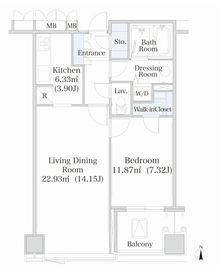 大井町ハイツ 1203 間取り図