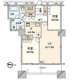 ラグナタワー 8階 間取り図