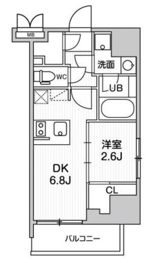 シーフォルム大井町2 12階 間取り図
