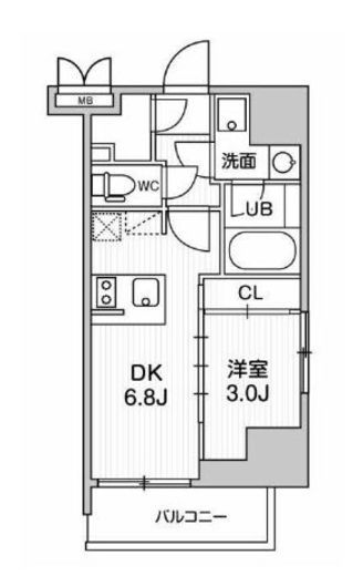 シーフォルム大井町2 11階 間取り図