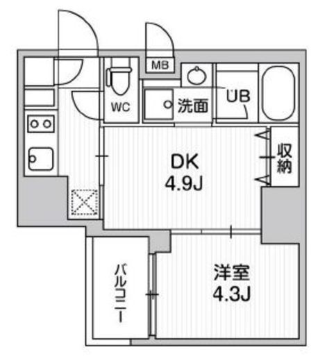 シーフォルム大井町2 5階 間取り図