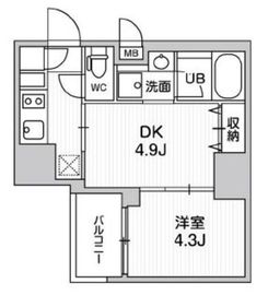 シーフォルム大井町2 5階 間取り図