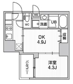 シーフォルム大井町2 8階 間取り図