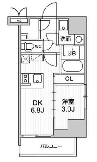 シーフォルム大井町2 11階 間取り図