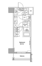 ザ・パークハビオ麻布十番 406 間取り図