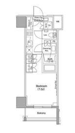 ザ・パークハビオ麻布十番 404 間取り図