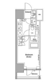 ザ・パークハビオ麻布十番 412 間取り図