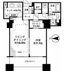 センチュリーパークタワー 37階 間取り図