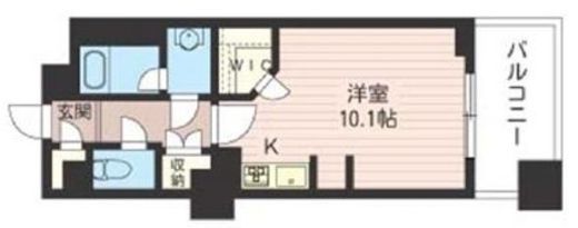 レジデンスシャルマン月島 809 間取り図