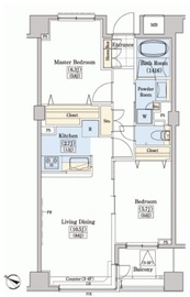 レジディアタワー上池袋 パーク棟 408 間取り図