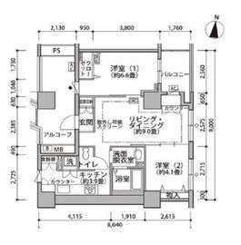 東雲キャナルコートCODAN 19-608 間取り図