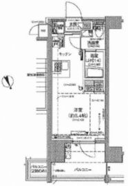 レジディア蒲田5 201 間取り図