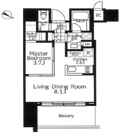 THE ROPPONGI TOKYO CLUB RESIDENCE 12階 間取り図