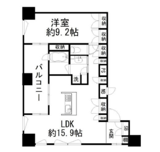 ザ・タワー芝浦 19階 間取り図