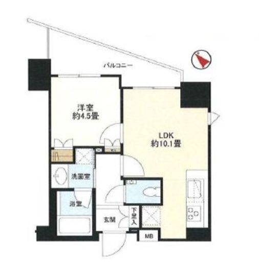 シェフルール文京茗荷谷 10階 間取り図