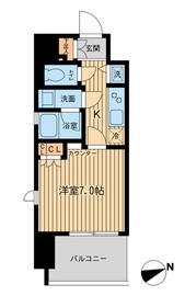 カテリーナ三田タワースイート イーストアーク 304 間取り図