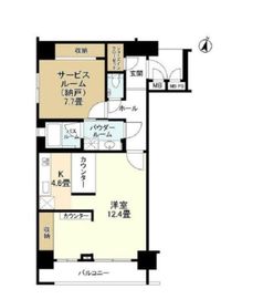 スタジオデン勝どき 5階 間取り図