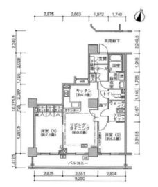 ジェイタワー西大井 9階 間取り図