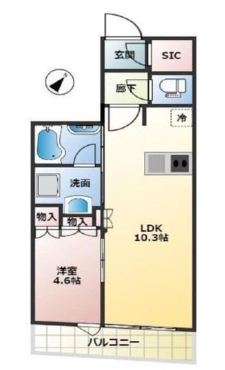 日本橋浜町ダイヤレジデンス 7階 間取り図