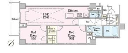 MAISON SENZOKUIKE 203 間取り図