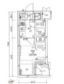 ガリシア早稲田 2階 間取り図