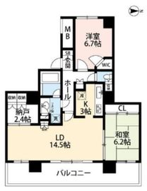 イーストコモンズ清澄白河フロントタワー 17階 間取り図